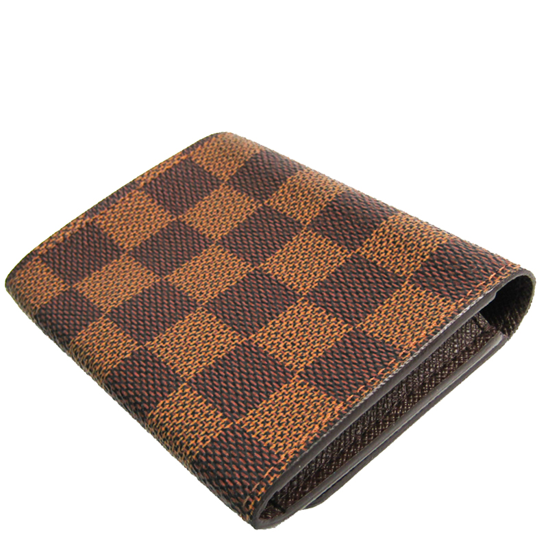 

Louis Vuitton Damier Ebene Canvas Card Case, Brown