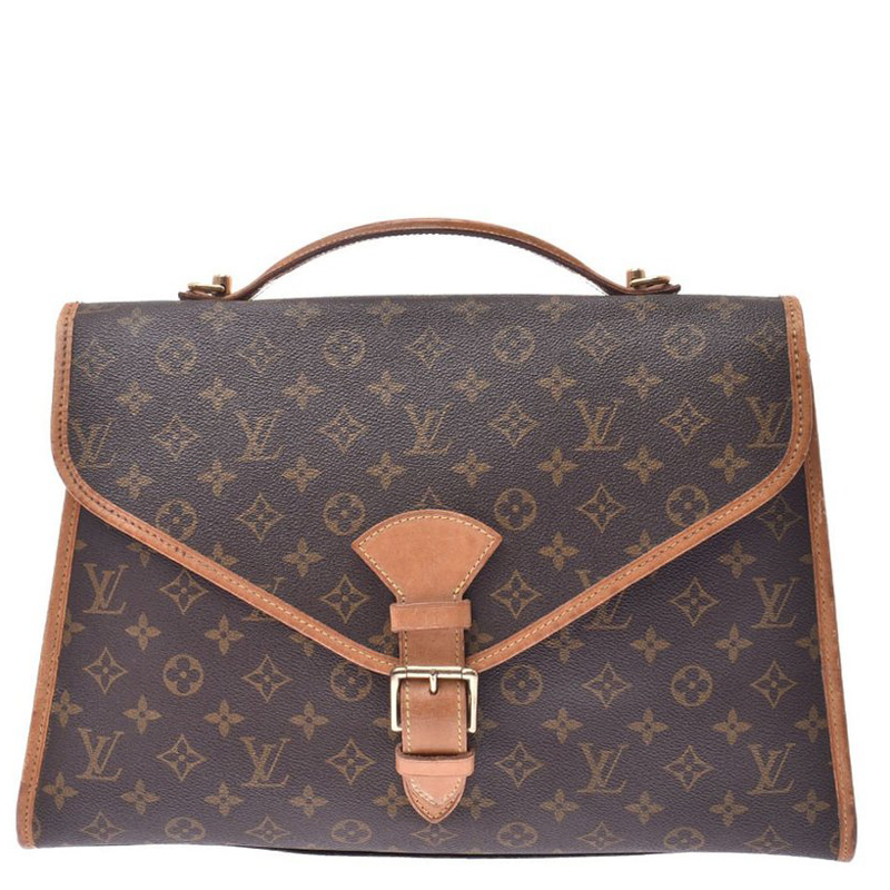 Pre-owned Louis Vuitton Monogram Canvas Beverly Business Bag In Brown