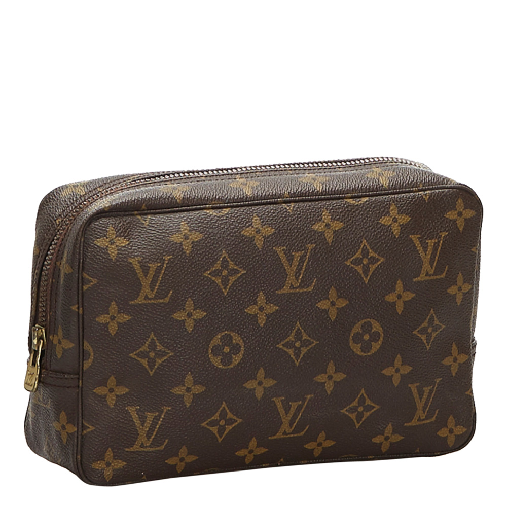 

Louis Vuitton Monogram Canvas Trousse Toilette 23, Brown