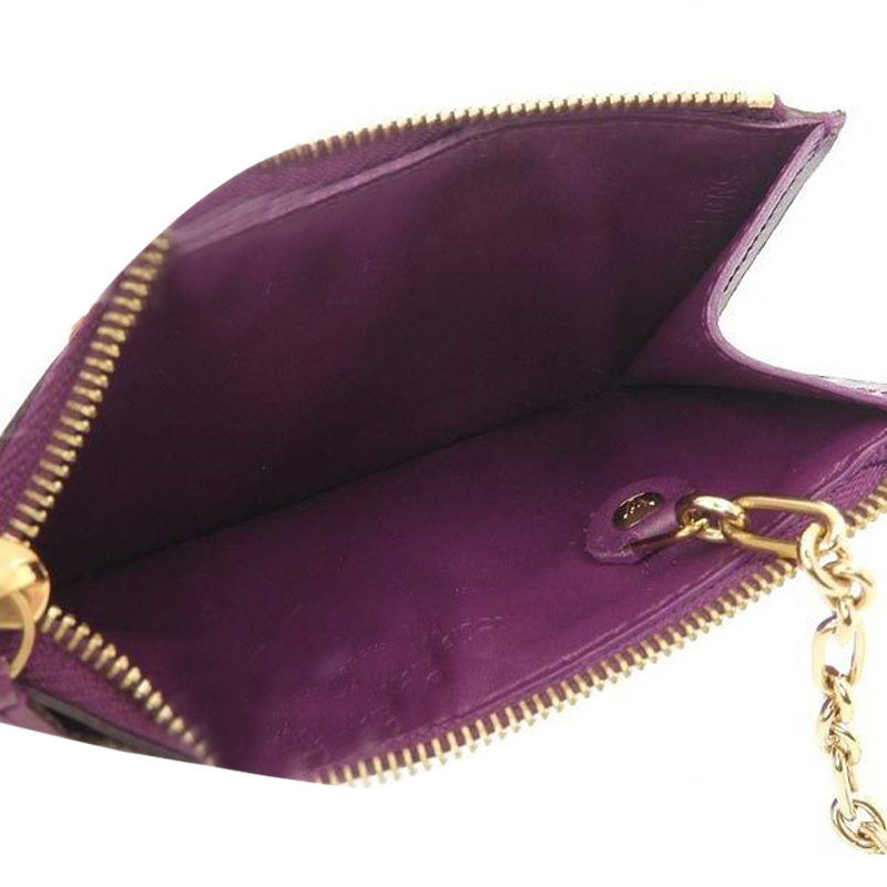 

Louis Vuitton Purple Monogram Vernis Leather Pochette Coin Case