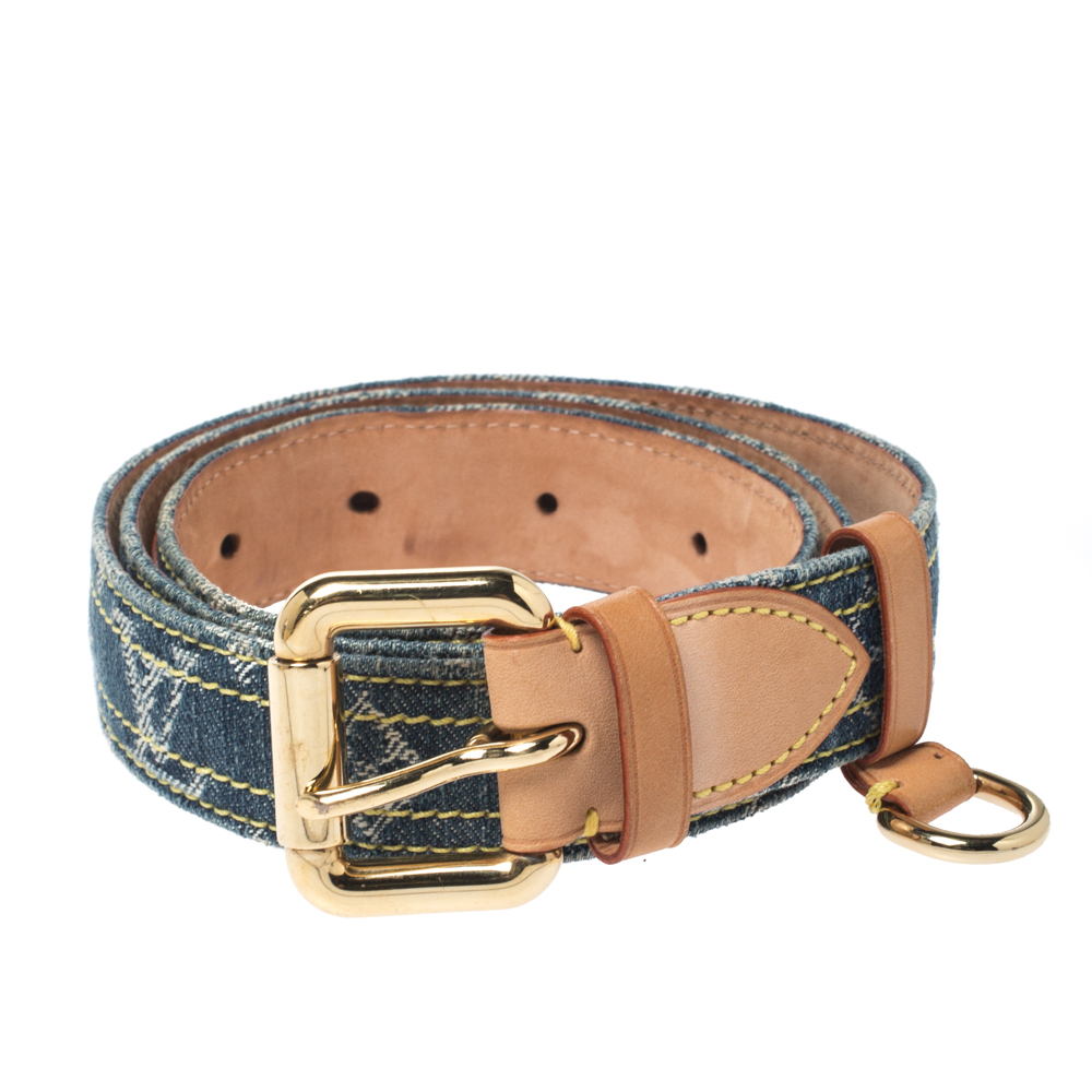 

Louis Vuitton Blue Monogram Denim Belt