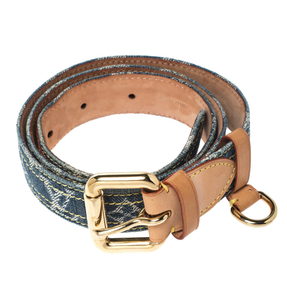 Louis Vuitton Leather Gold Belts for Women for sale