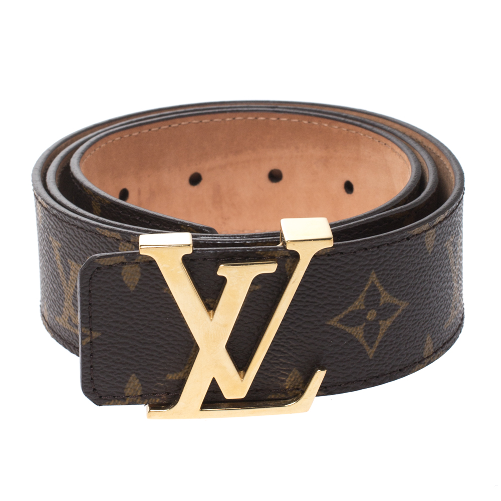 

Louis Vuitton Monogram Canvas Initiales Belt, Brown