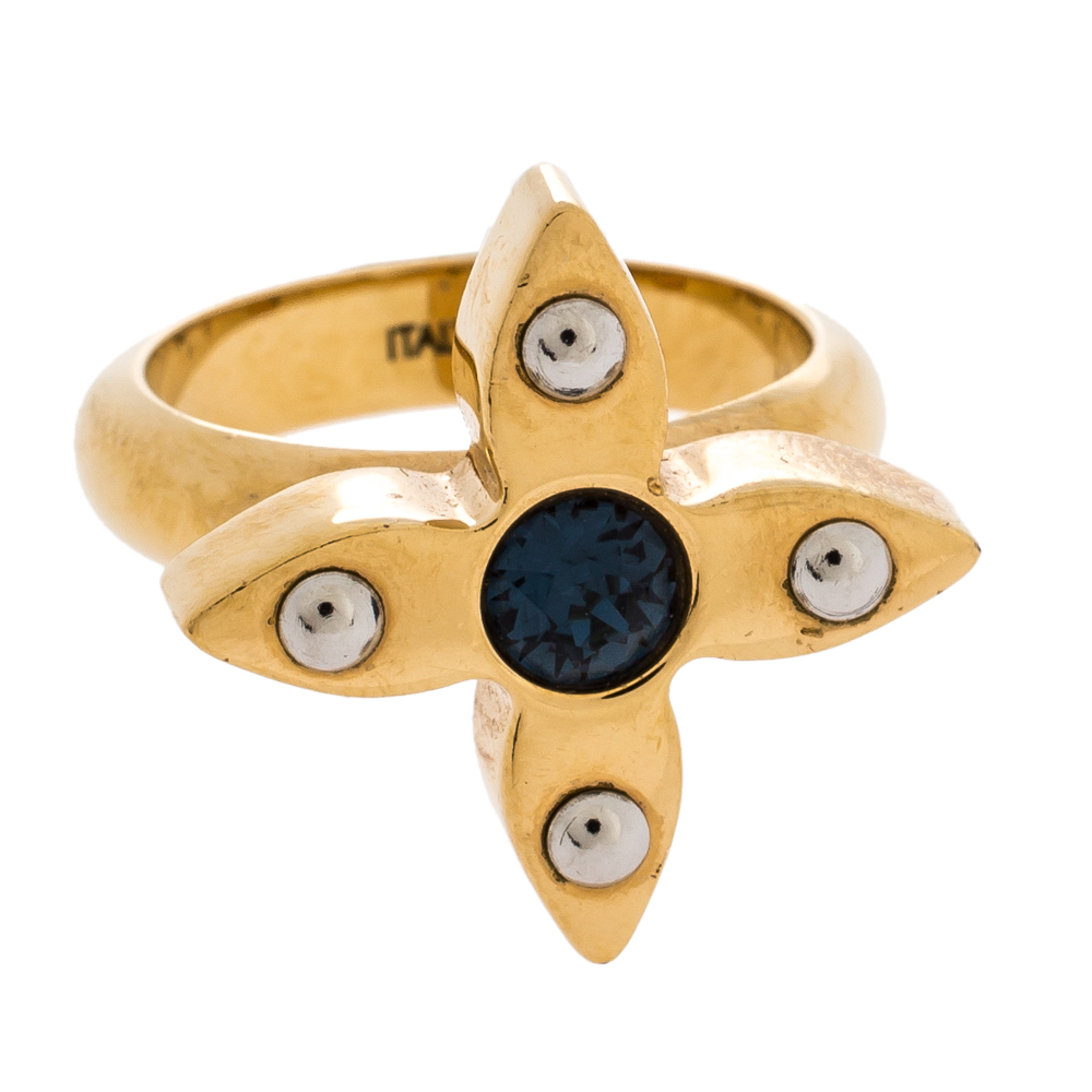 

Louis Vuitton Love Letter Crystal Gold Tone Ring