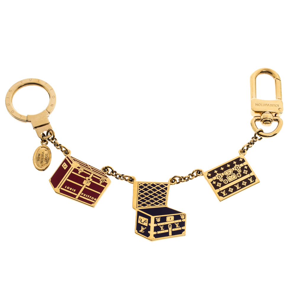 Louis Vuitton Trunks And Bags Enamel Gold Tone Bag Charm Louis Vuitton |  The Luxury Closet