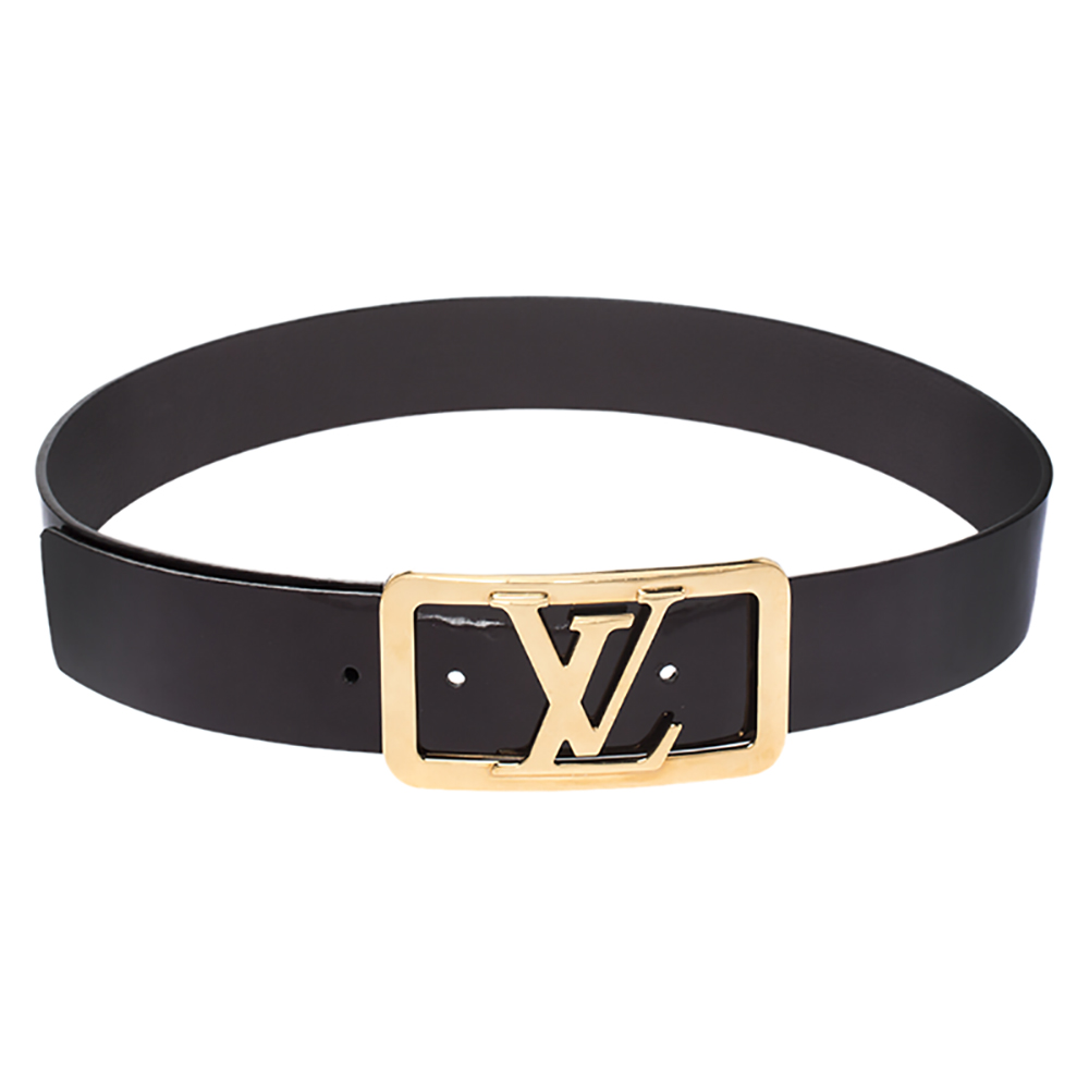 Louis Vuitton Black Leather Neogram Buckle Belt 95 CM Louis Vuitton | The  Luxury Closet