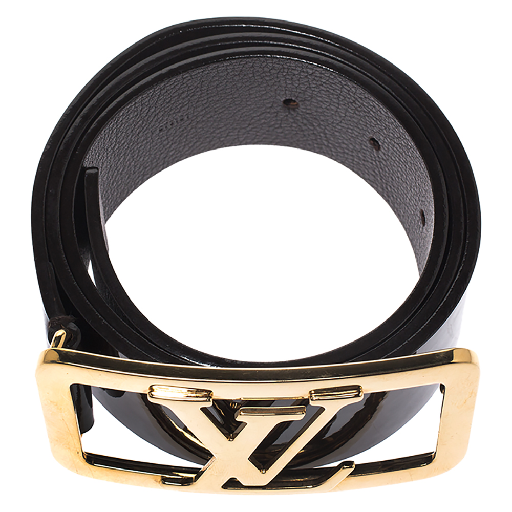 Louis Vuitton Amarante Vernis Leather LV Frame Belt 95CM Louis Vuitton