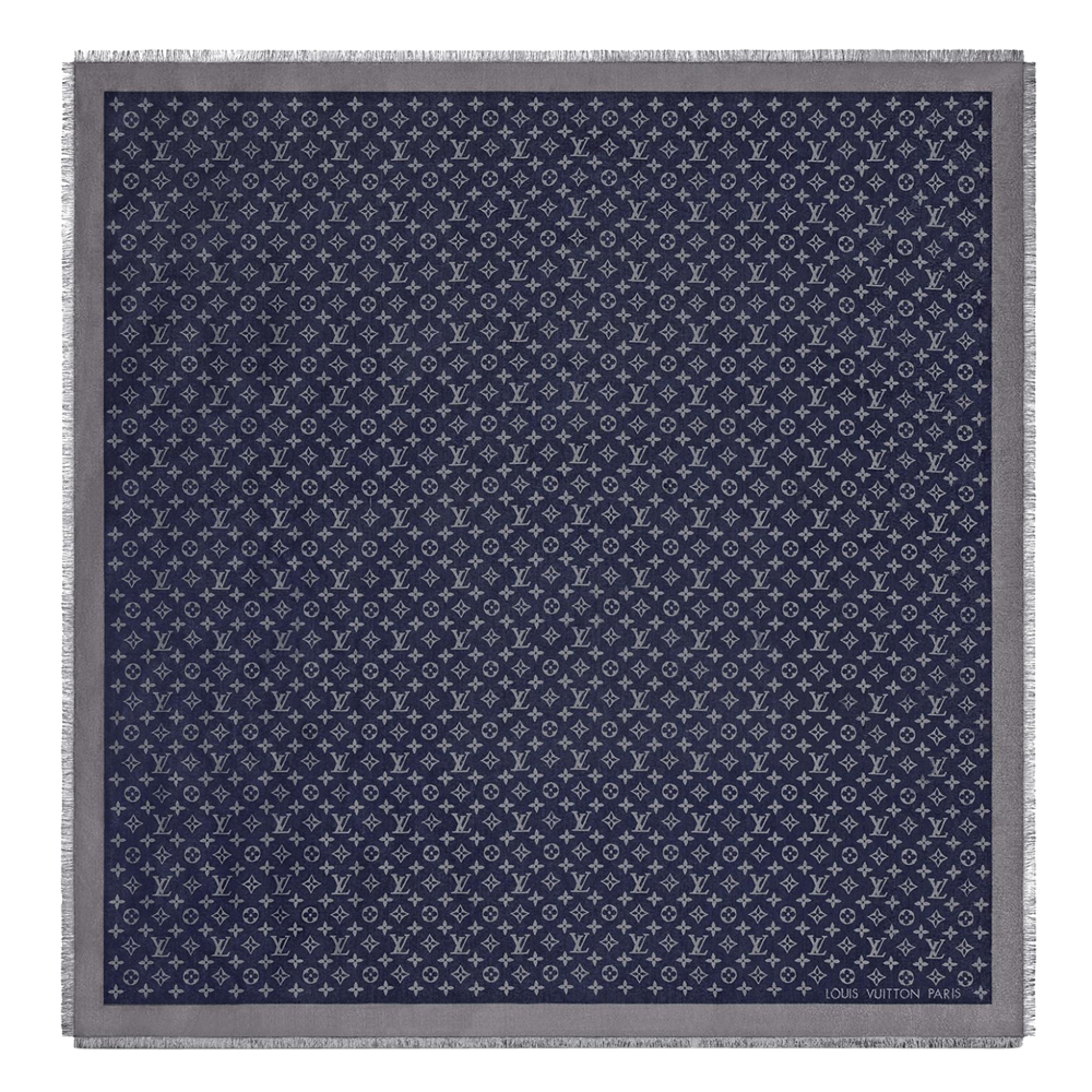 

Louis Vuitton Bleu Nuit Monogram Shine Shawl, Blue