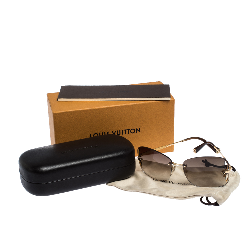 Louis Vuitton Gold/Brown Gradient Z0371U Lily Rimless Sunglasses Louis  Vuitton | The Luxury Closet
