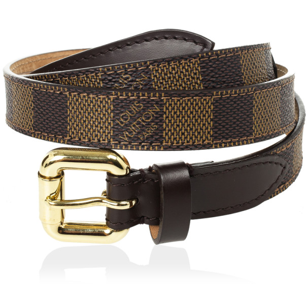 مملوكة مسبقًا Louis Vuitton Damier Ebene Belt 92 CM