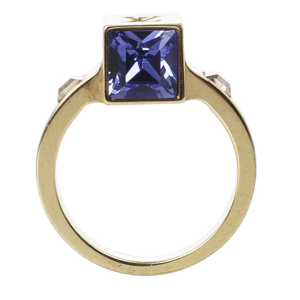 LOUIS VUITTON Gamble Ring Large 7.5 Azur 96819