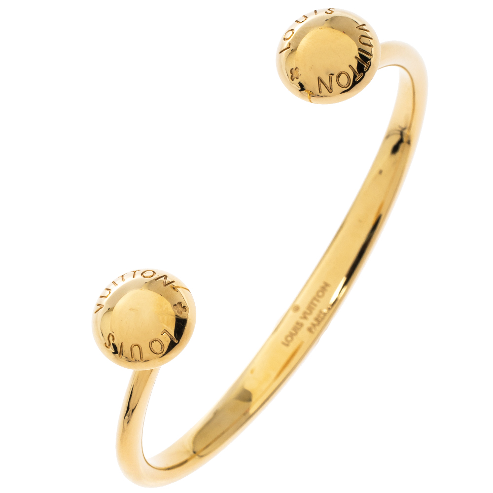 Louis Vuitton Studdy Gold Tone Open Bracelet Louis Vuitton
