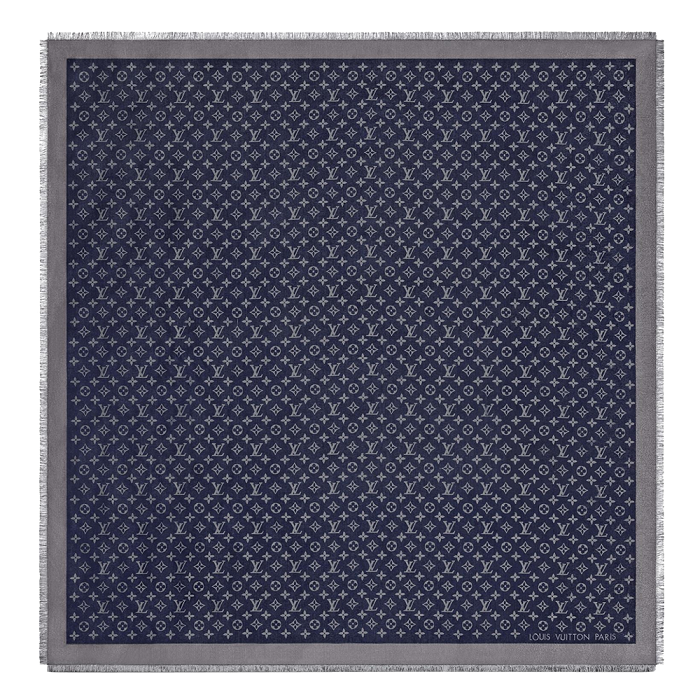 

Louis Vuitton Blue Nuit Monogram Shine Shawl