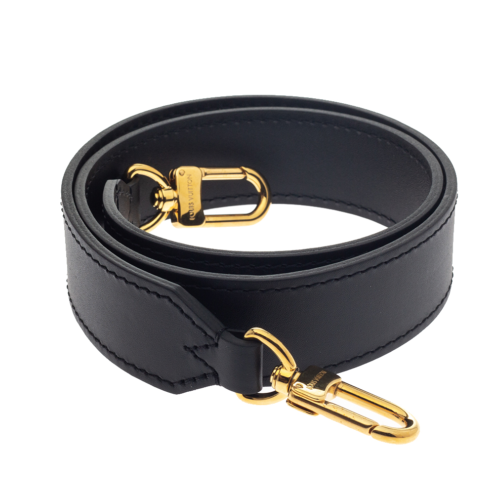 

Louis Vuitton Black Leather Bag Shoulder Strap