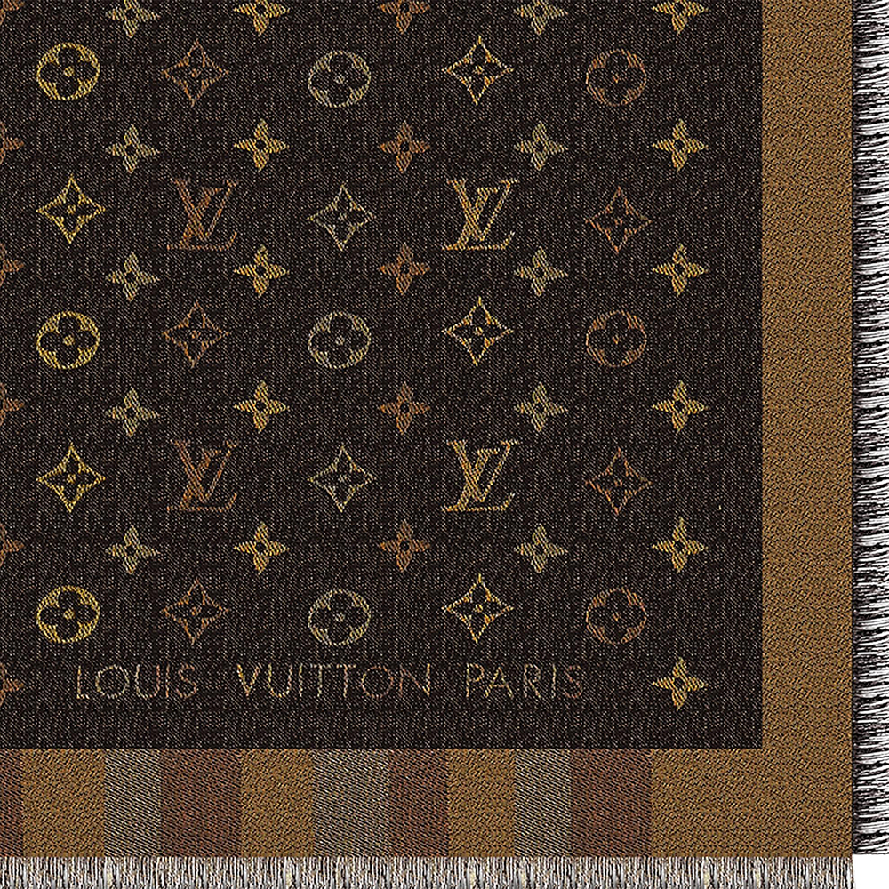 Louis Vuitton Monogram Monogram Shine Shawl 2021-22FW, Black