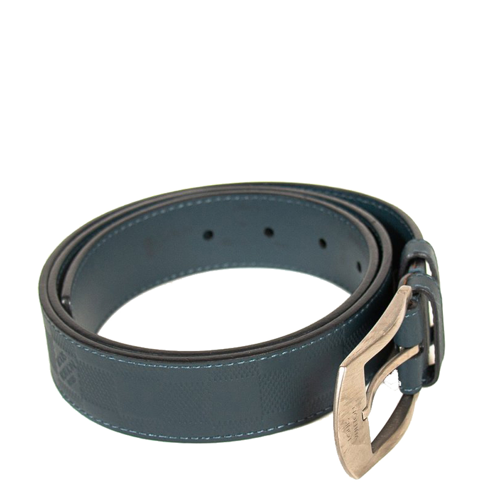 

Louis Vuitton Damier Infini Leather Belt, Blue