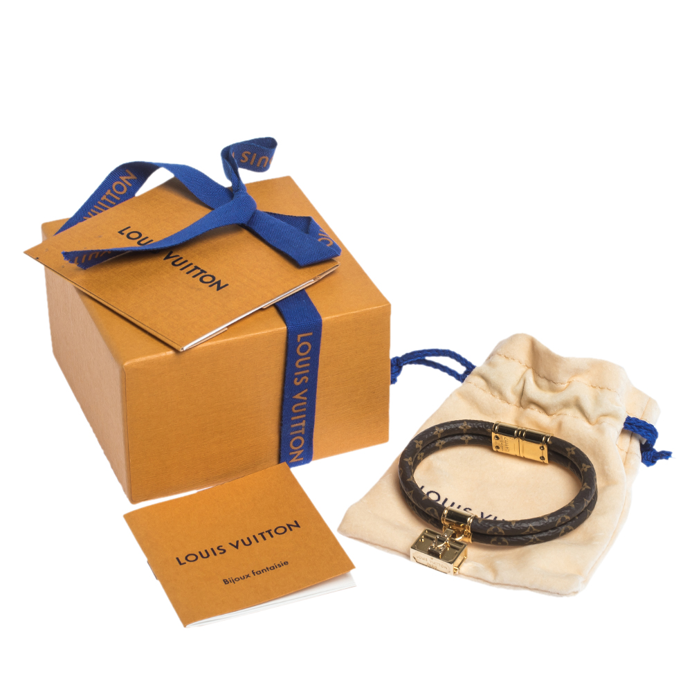 Louis Vuitton Brown Monogram Bow Tie Bracelet - Yoogi's Closet