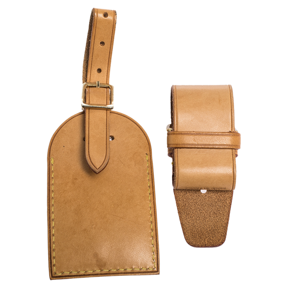 

Louis Vuitton Vachetta Leather Luggage Tag, Beige