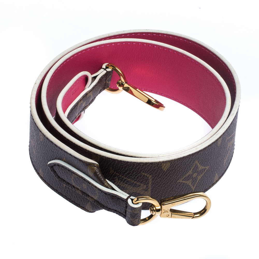 LOUIS VUITTON Monogram Bandouliere Shoulder Strap XL Hot Pink 938965