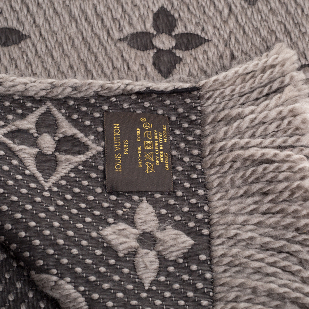 Louis Vuitton Wool Silk Logomania Scarf Verone 603270