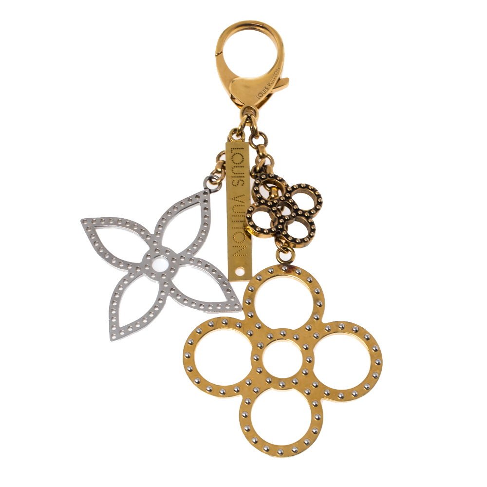

Louis Vuitton Tapage Three Tone Metal Bag Charm, Gold