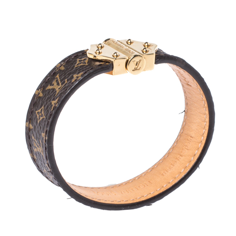 

Louis Vuitton Brown Spirit Nano Monogram Bracelet
