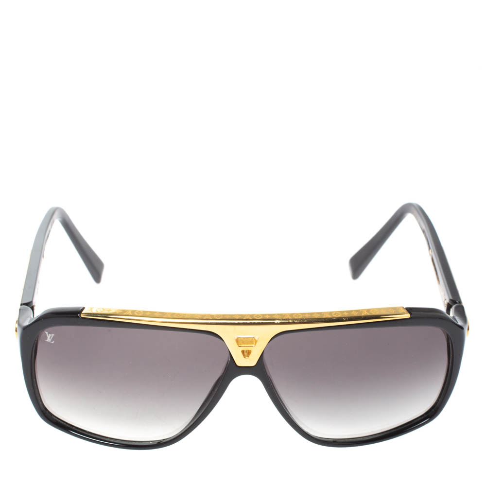 

Louis Vuitton Black & Gold/ Grey Gradient Z0105W Evidence Aviator Sunglasses