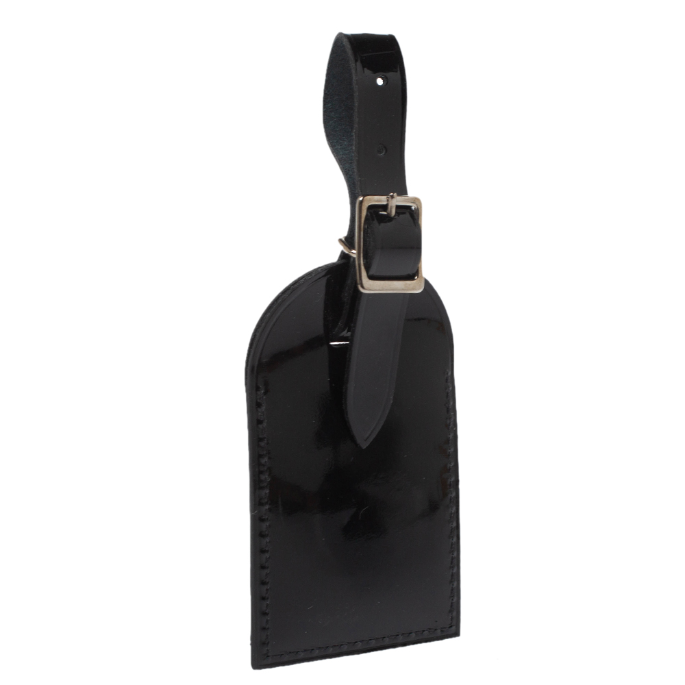 

Louis Vuitton Black Vernis Luggage Name Tag