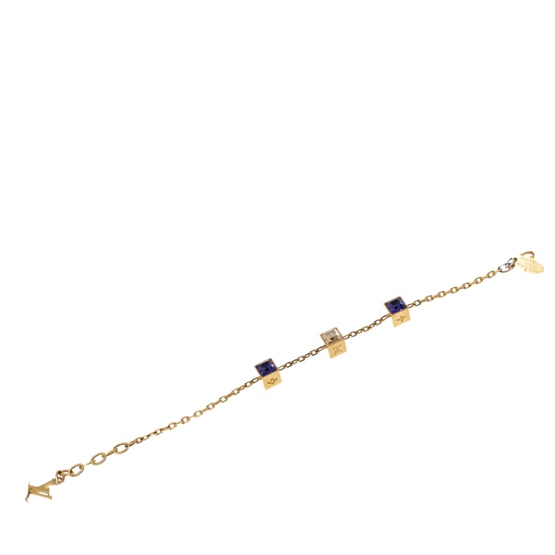

Louis Vuitton Gamble Crystal Gold Tone Bracelet