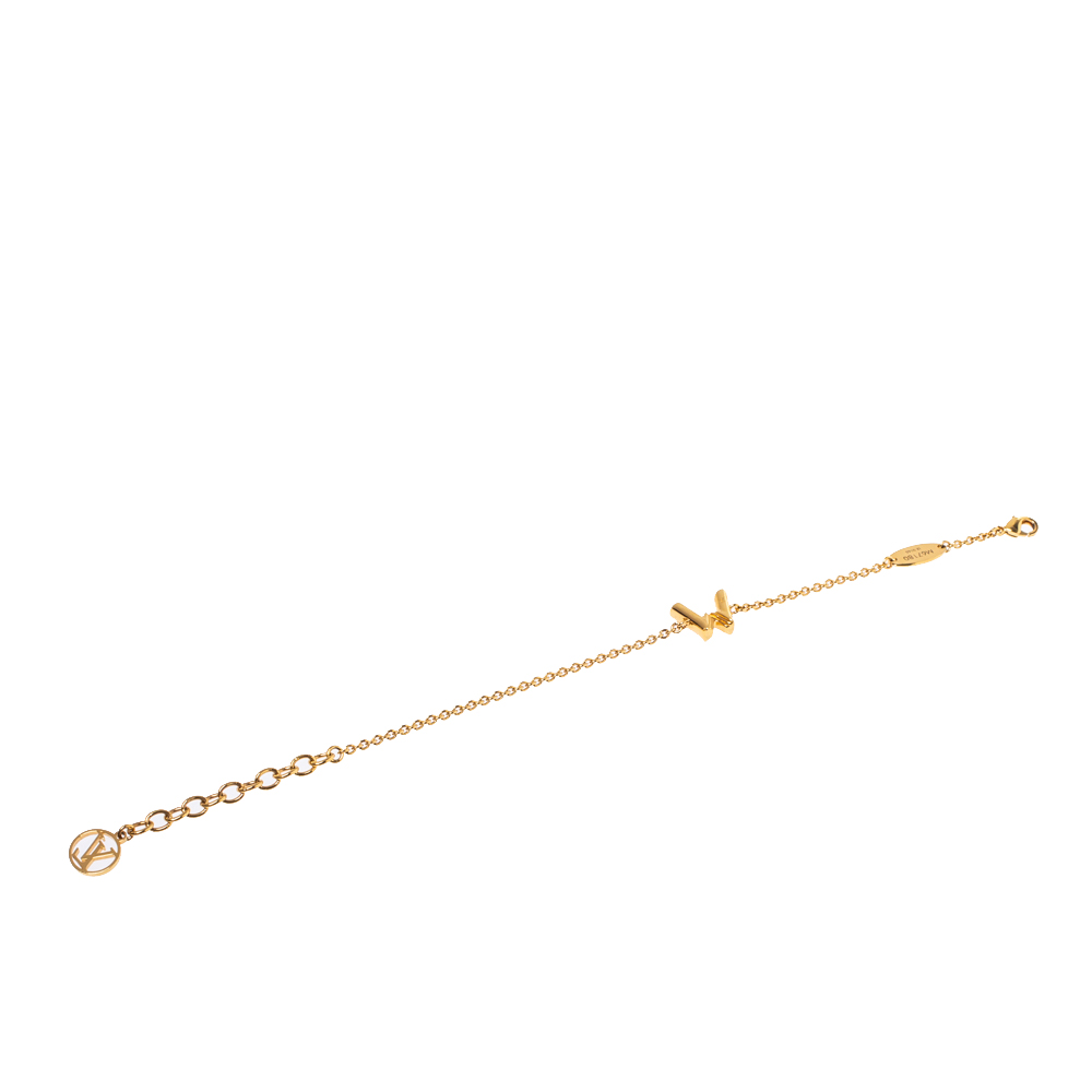 

Louis Vuitton LV & Me W Charm Gold Tone Bracelet
