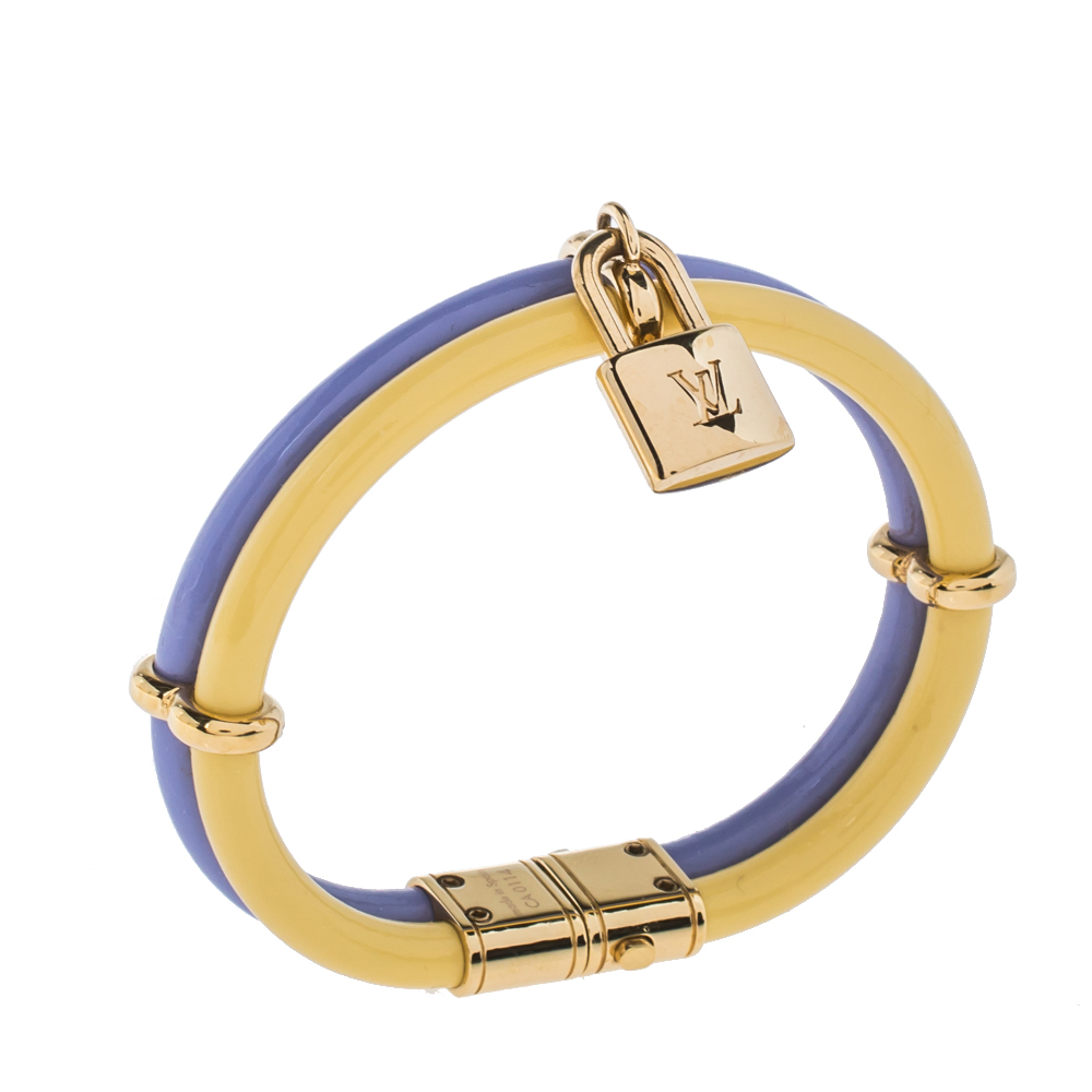 

Louis Vuitton Vernis Leather Keep It Twice Gold Tone Bracelet, Multicolor