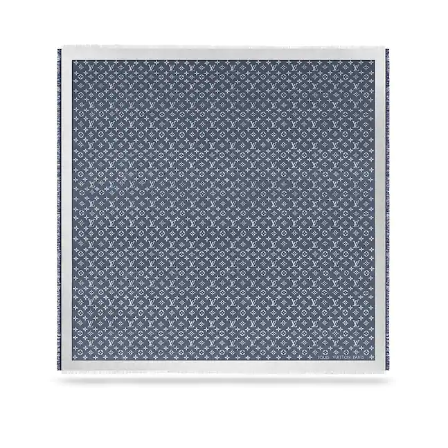 

Louis Vuitton Blue Monogram Wool and Silk Shawl