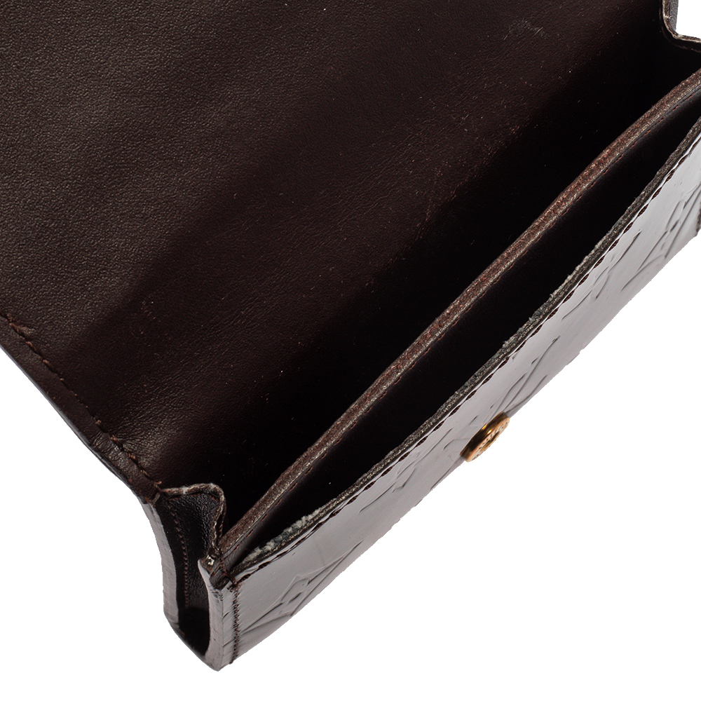 

Louis Vuitton Amarante Monogram Vernis Business Card Holder, Burgundy