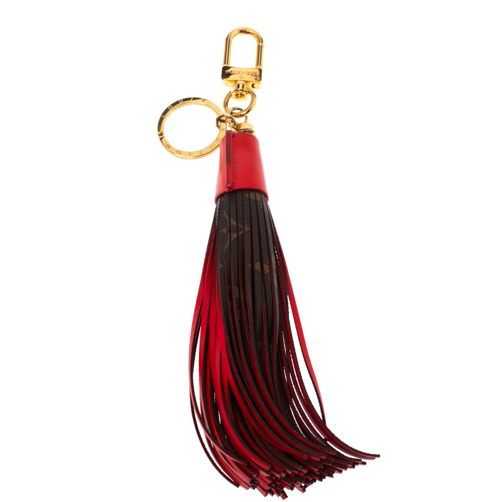 

Louis Vuitton Red Monogram Canvas Tassel Bag Charm