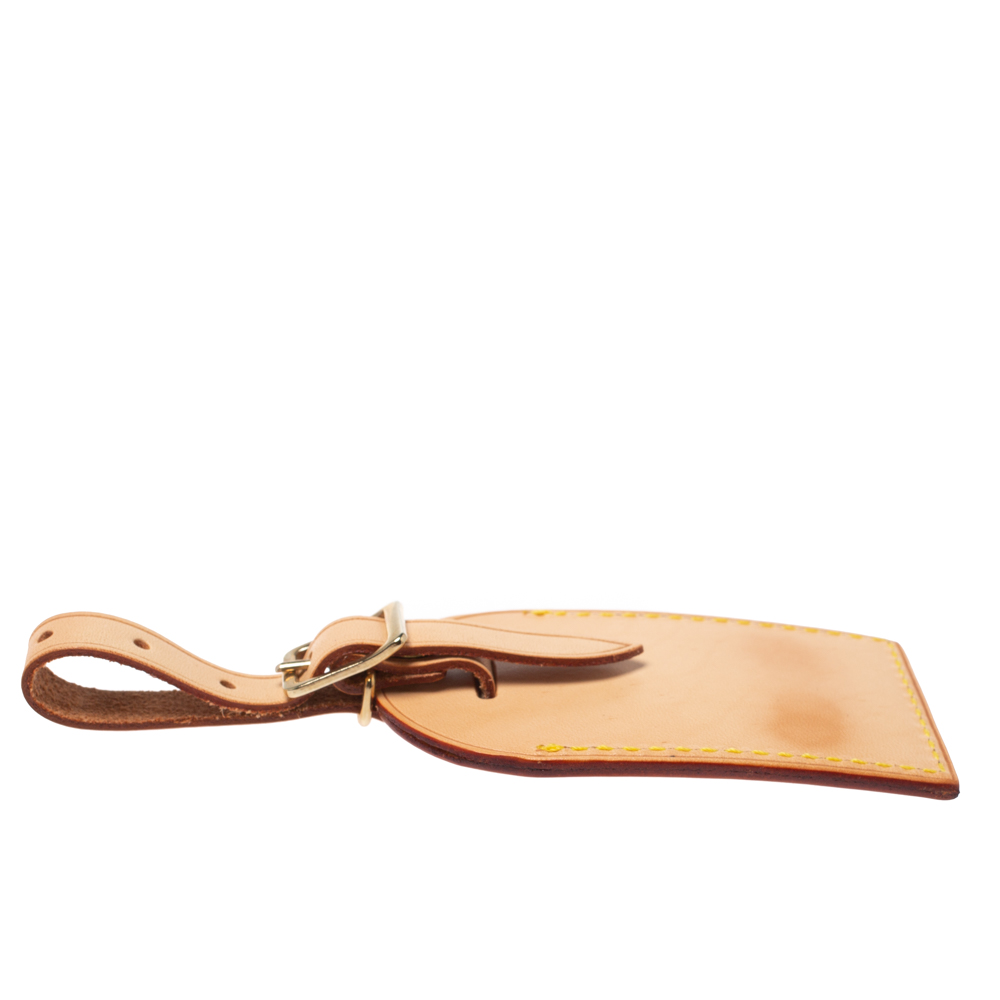 

Louis Vuitton Vachetta Leather Luggage Name Tag, Beige