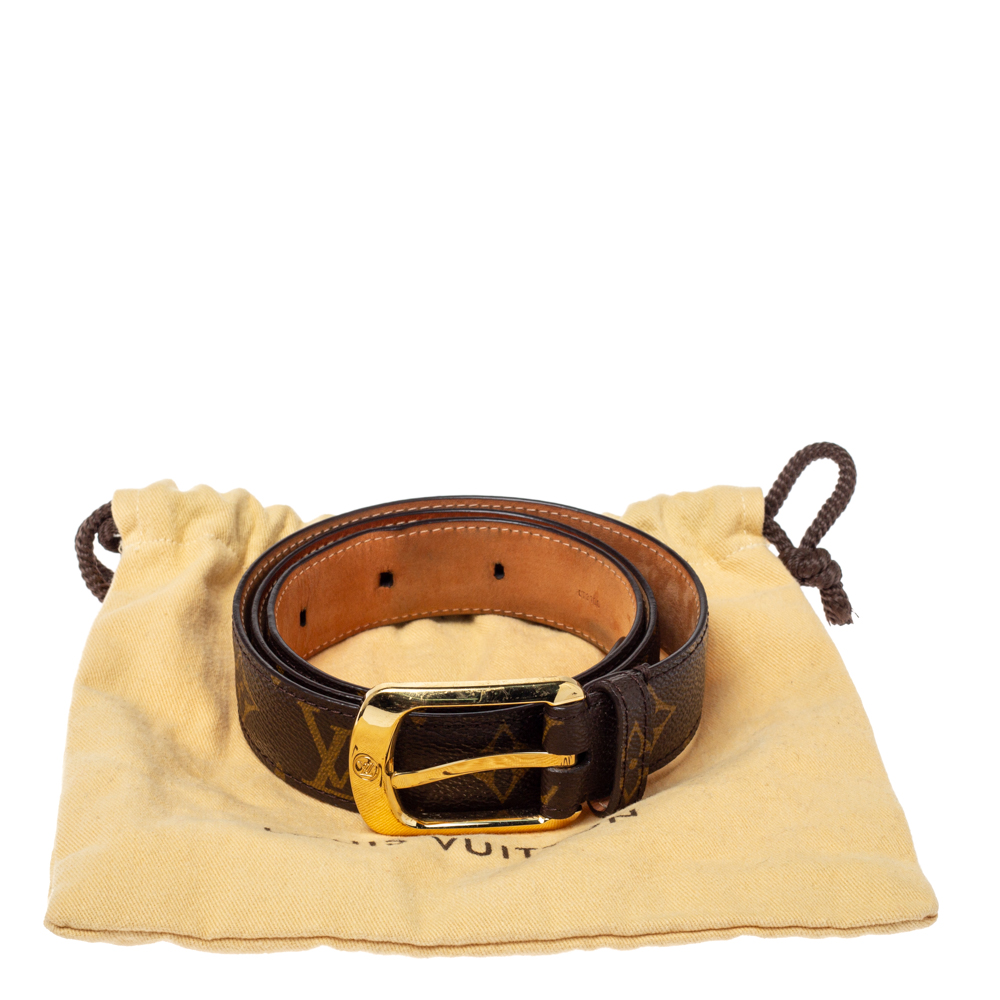 

Louis Vuitton Monogram Canvas Ellipse Belt, Brown