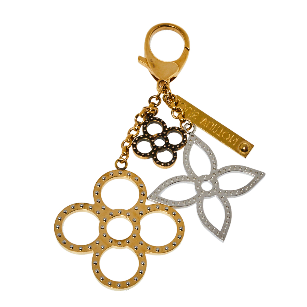 

Louis Vuitton Tapage Three Tone Metal Bag Charm, Gold