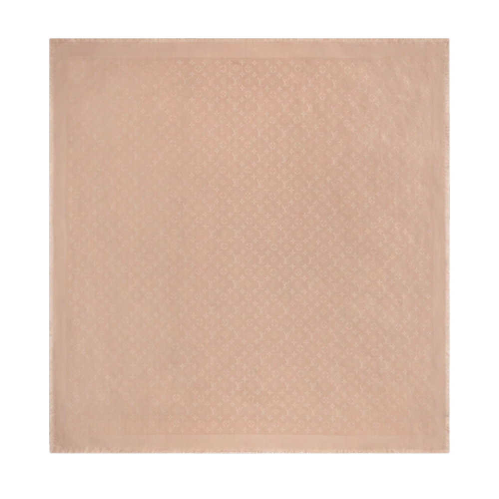 

Louis Vuitton Natural Monogram Wool and Silk Shawl, Beige