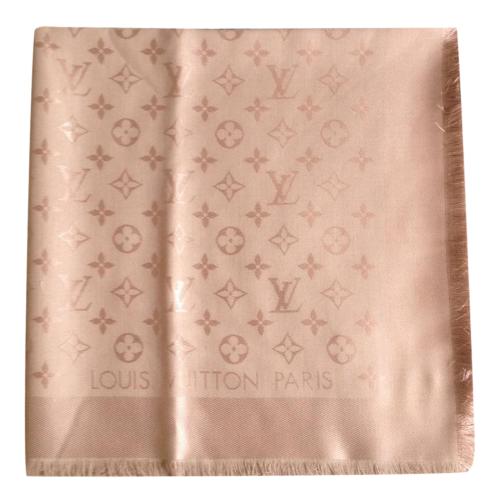 

Louis Vuitton Cappuccino Monogram Wool and Silk Shawl, Brown