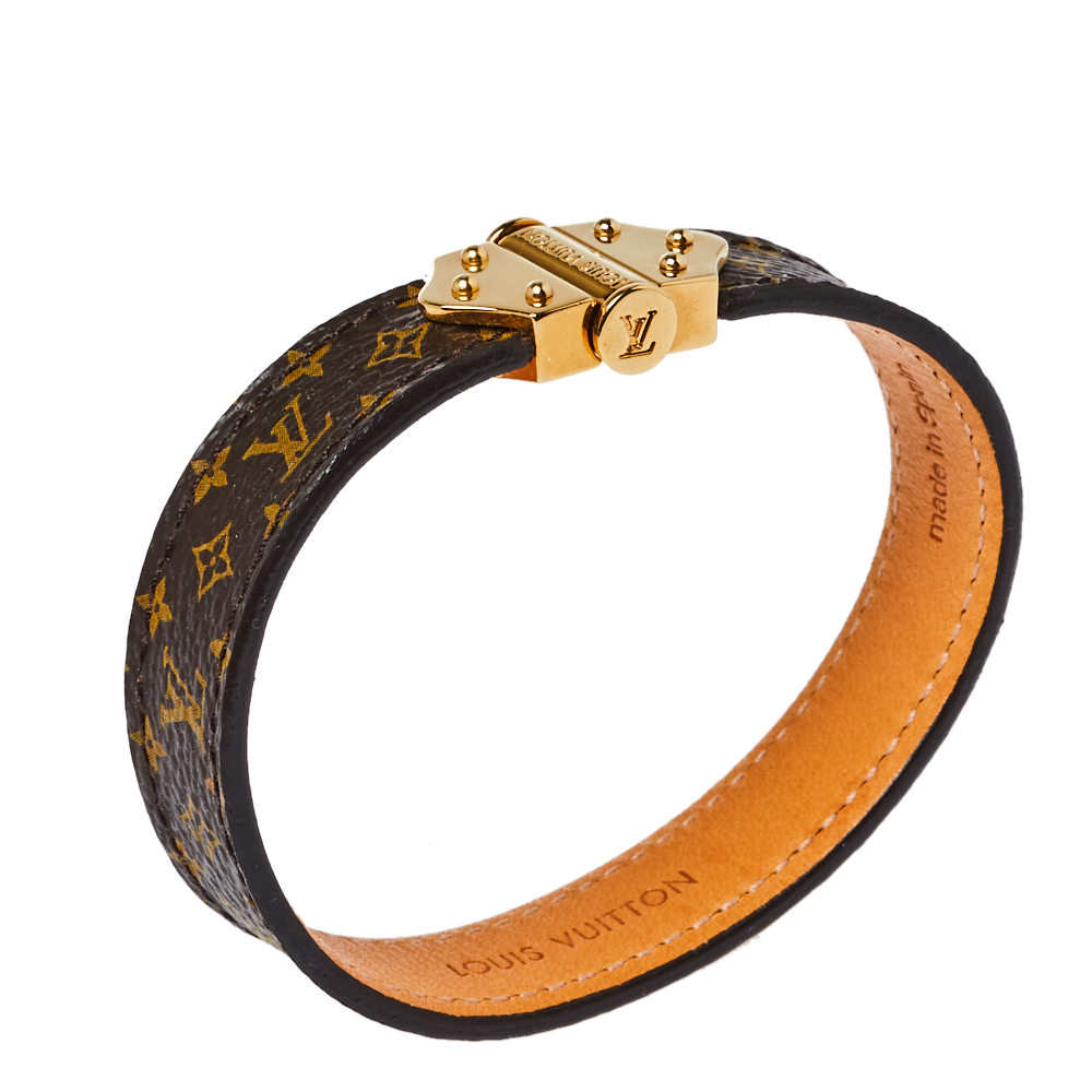 

Louis Vuitton Brown Monogram Canvas Spirit Nano Bracelet Size