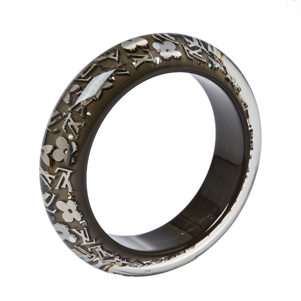 

Louis Vuitton Grey Resin Monogram Inclusion Bangle Bracelet
