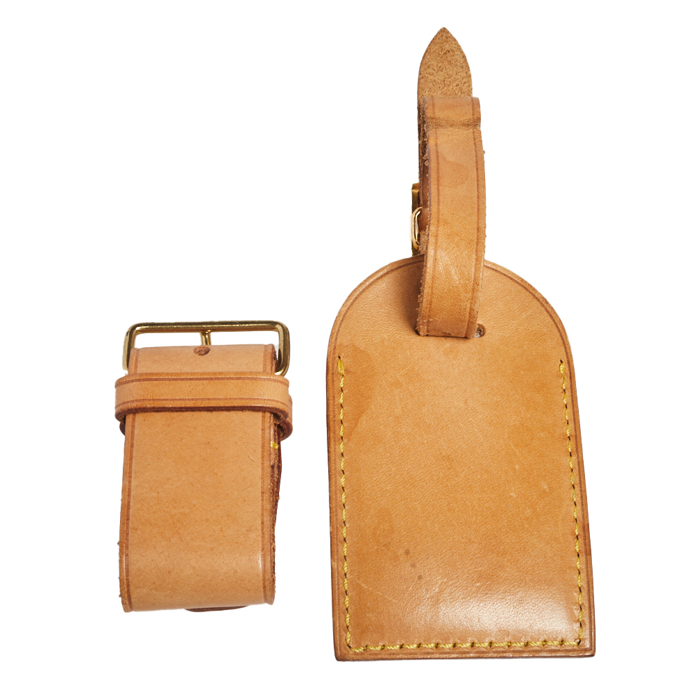 

Louis Vuitton Vachetta Leather Luggage Name Tag, Beige