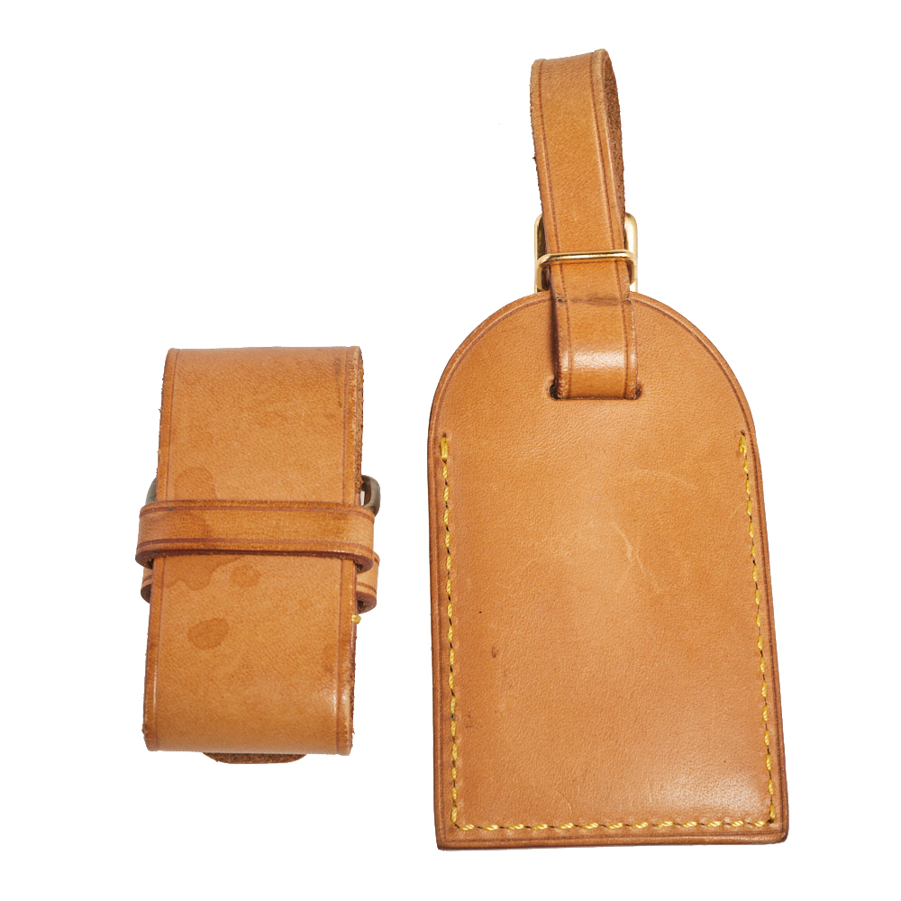 

Louis Vuitton Vachetta Leather Luggage Name Tag, Beige