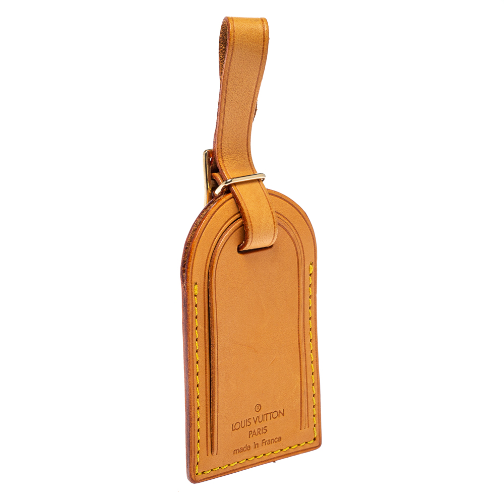 

Louis Vuitton Vachetta Leather Luggage Name Tag, Beige