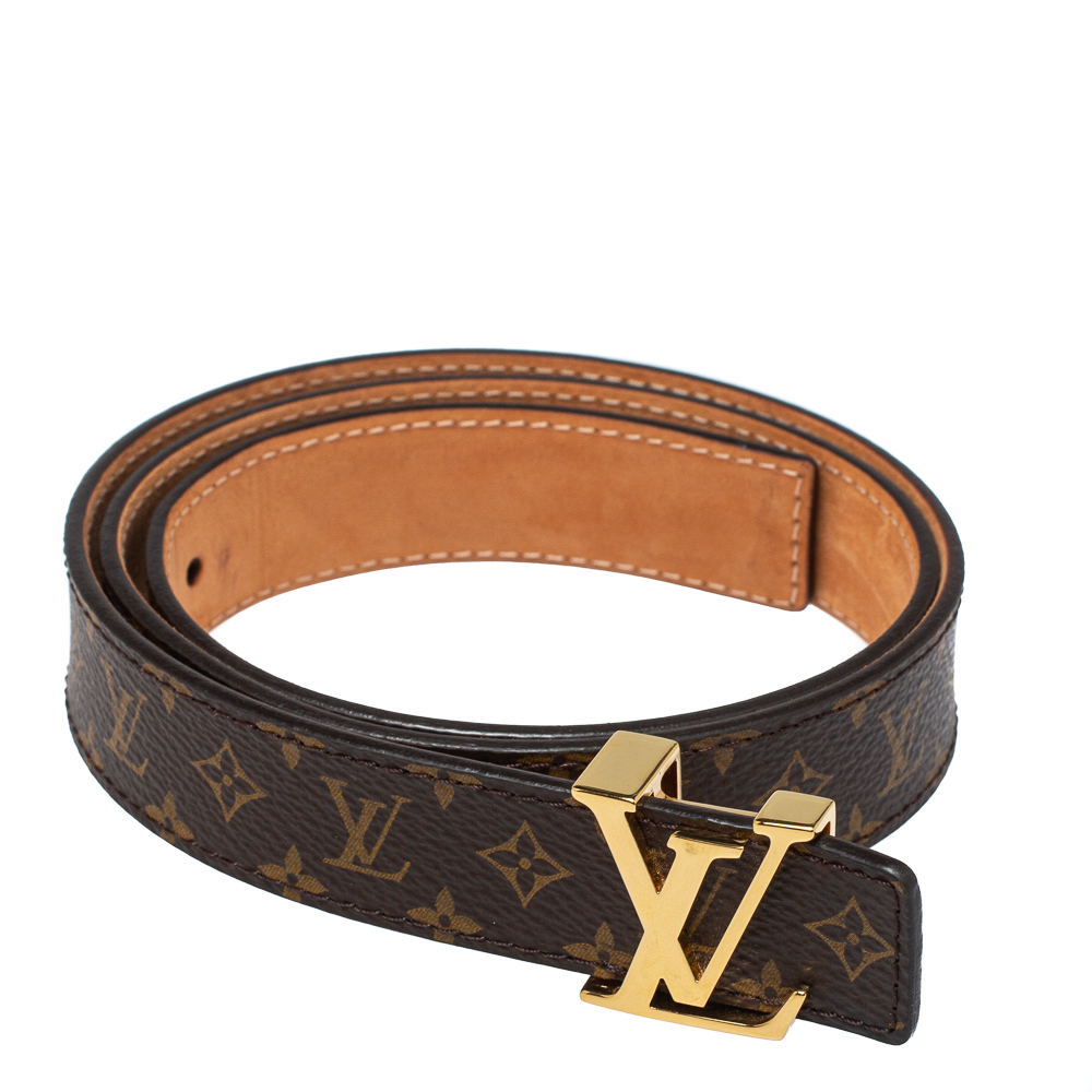 

Louis Vuitton Monogram Canvas Initiales Belt, Brown