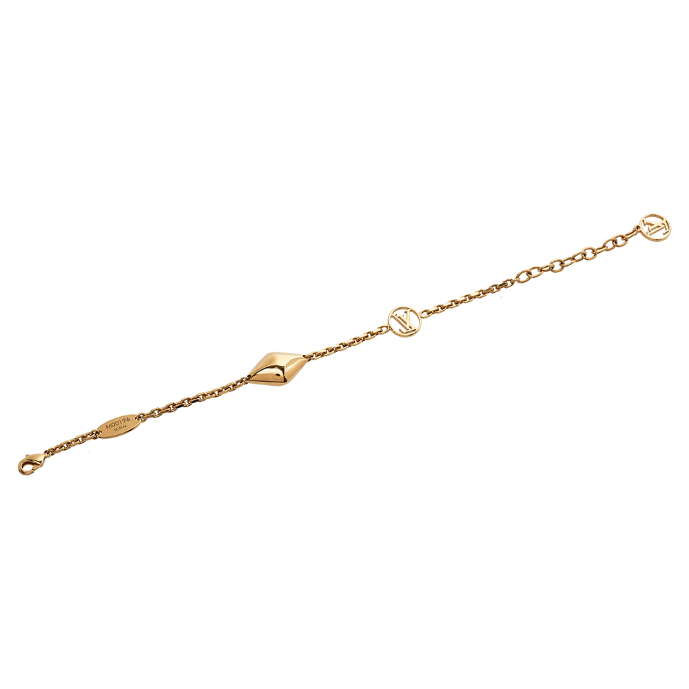 

Louis Vuitton Gold Tone Malletage Supple Bracelet