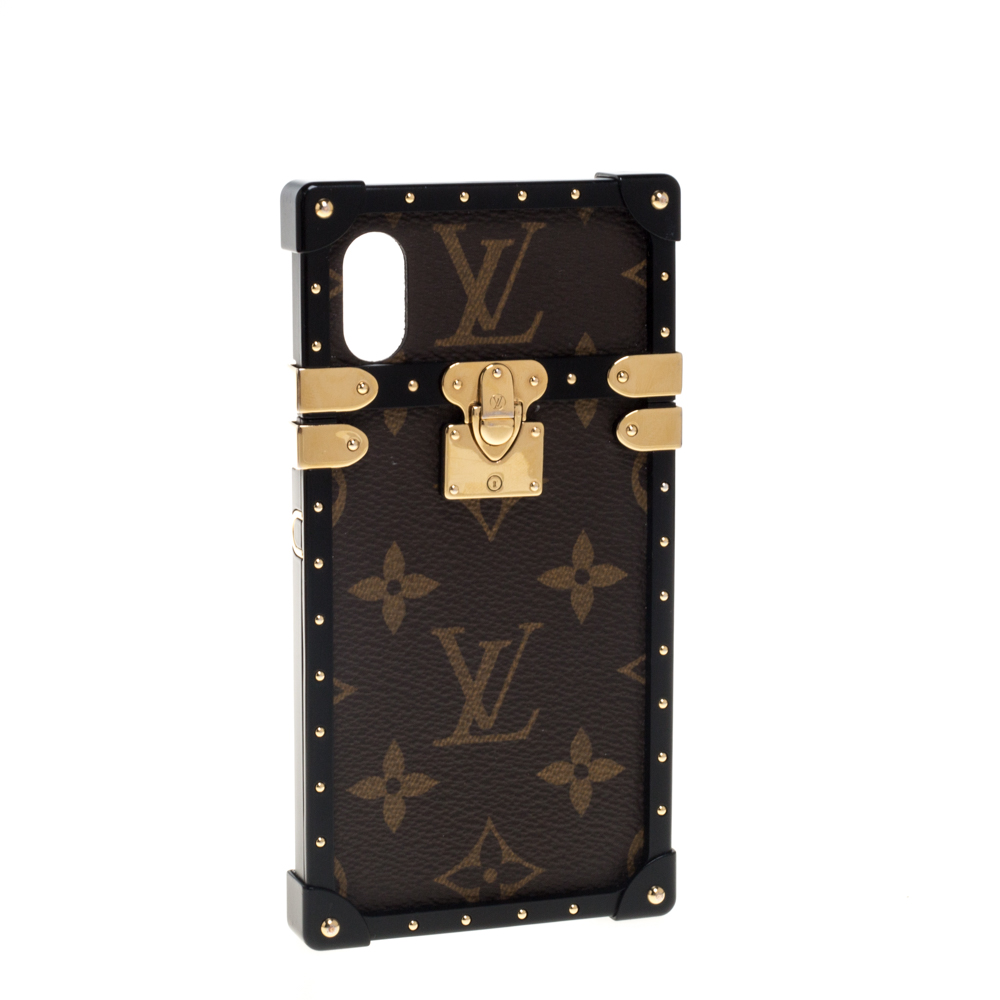 

Louis Vuitton Monogram Canvas Eye-Trunk iPhone X Holder, Brown