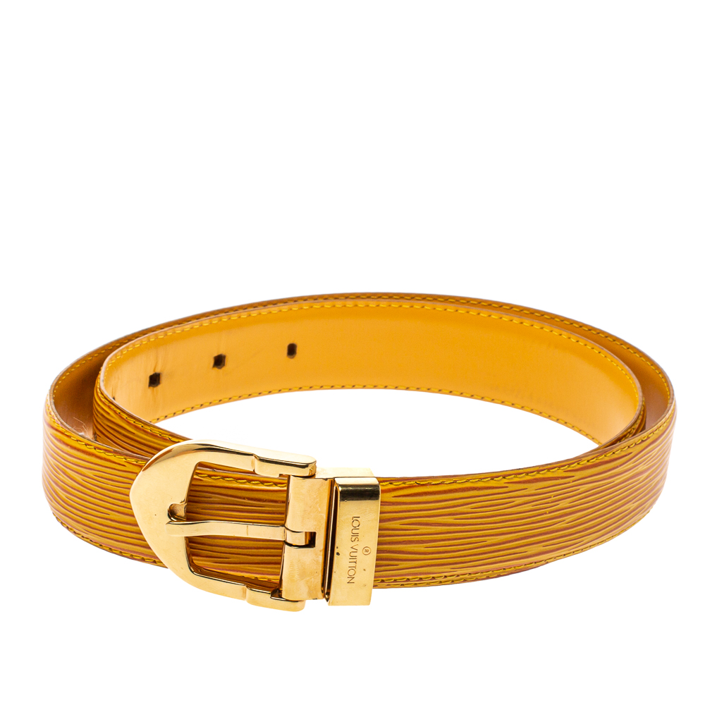 

Louis Vuitton Tassil Yellow Epi Leather Ceinture Classique Belt