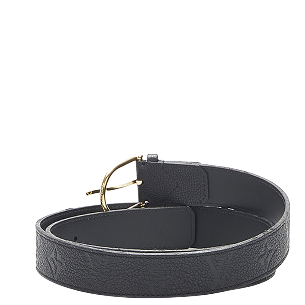 

Louis Vuitton Black Monogram Empreinte Leather Belt