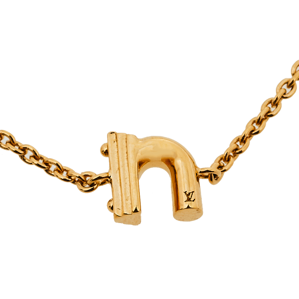 

Louis Vuitton Gold Tone LV & Me Letter 'N' Bracelet